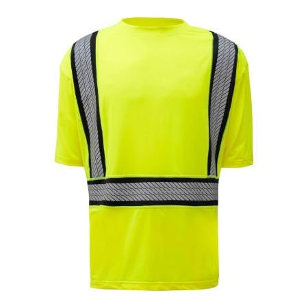 Gss Safety GSS Safety Class 2 Onyx Two-Tone Anti-Snag T-Shirt w/Segment Tape-Lime-3XL 5701-3XL